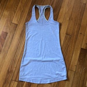 Lululemon Like new silky thick tank heathered gray size 2 long excellent